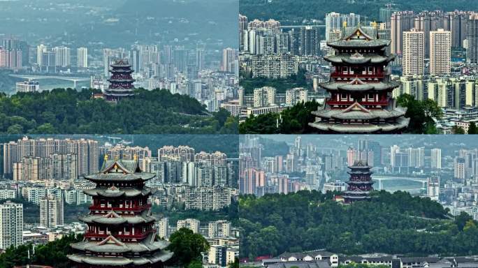 巴中地标飞霞阁4k