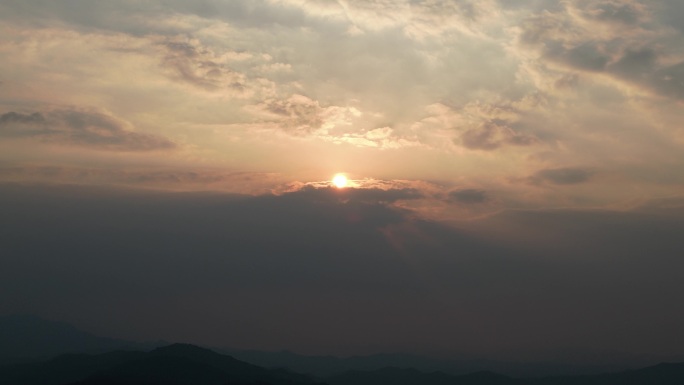 4K夕阳秋霞落日黄昏