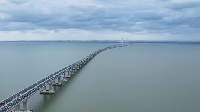 上海长江大桥延时摄影