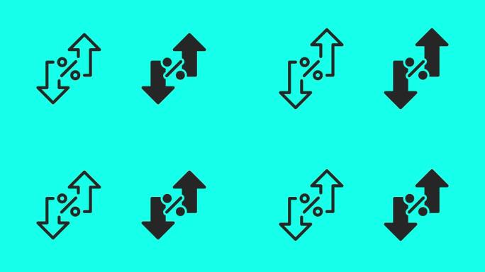 兴趣增长图标-矢量动画