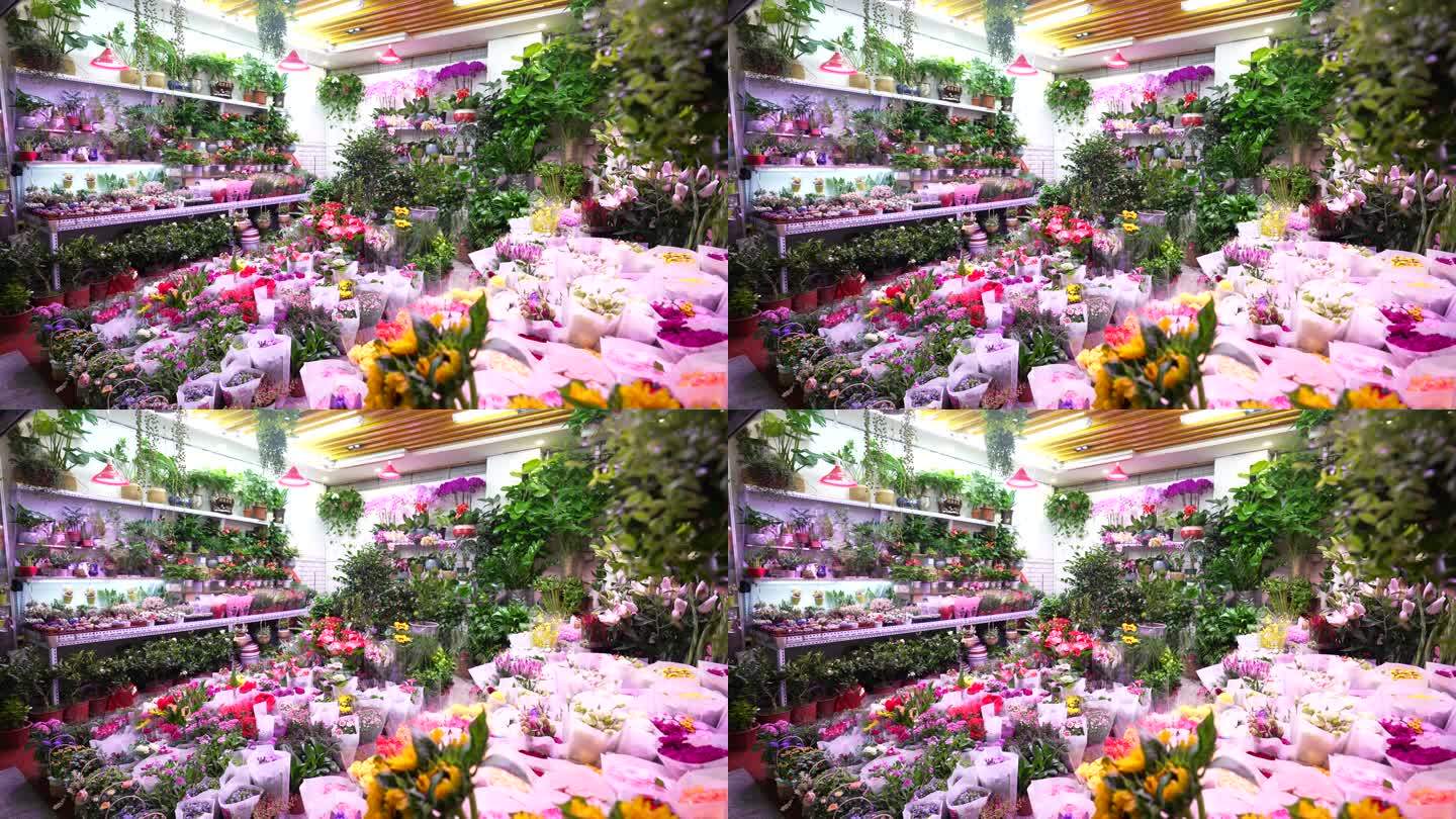花鸟市场顾客实拍元素擦爱花店鲜花