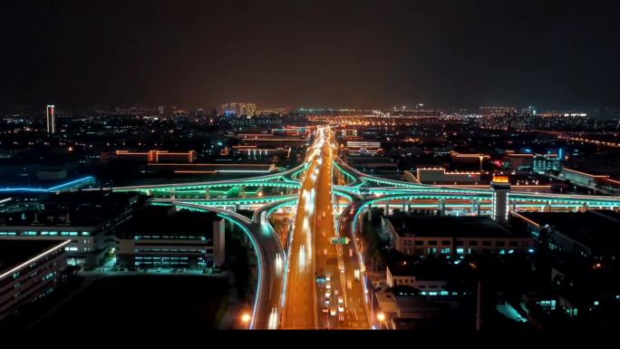 苏州最美高架夜景