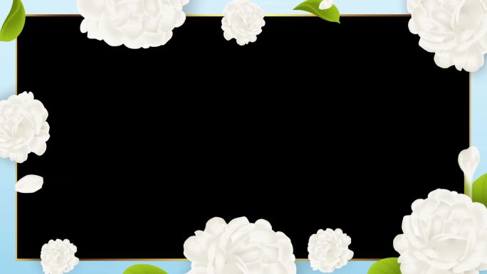 小清新白色花朵边框前景透明通道