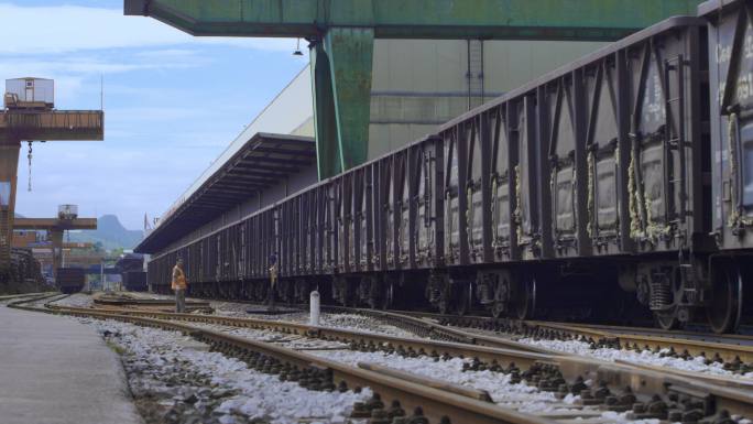 【4k】铁路火车钢铁运输