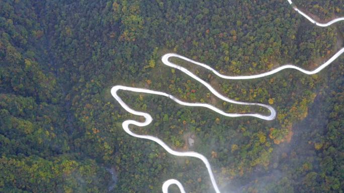 陕西黄柏源龙头山云海巴中光雾山秋景