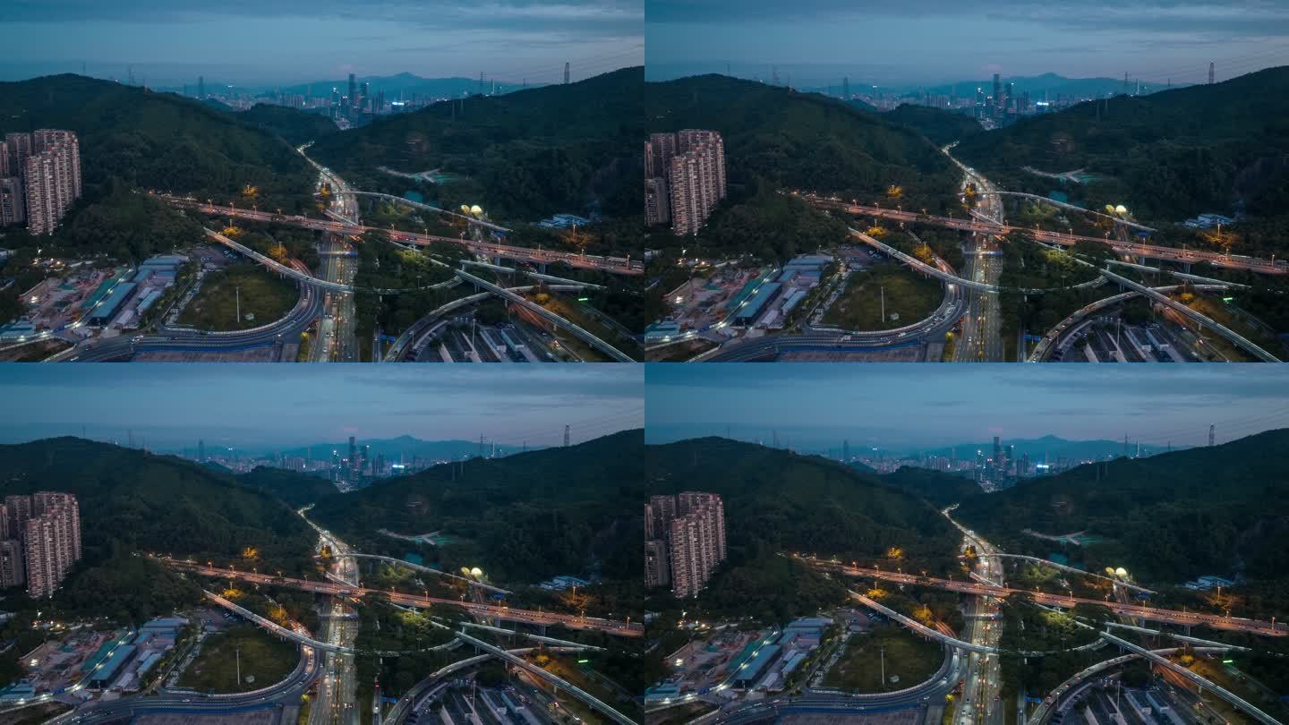 深圳梅林关夜景