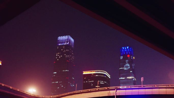 4k- 北京国贸cbd夜景
