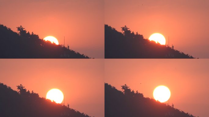 4k太阳从山那边出来了 日出东方