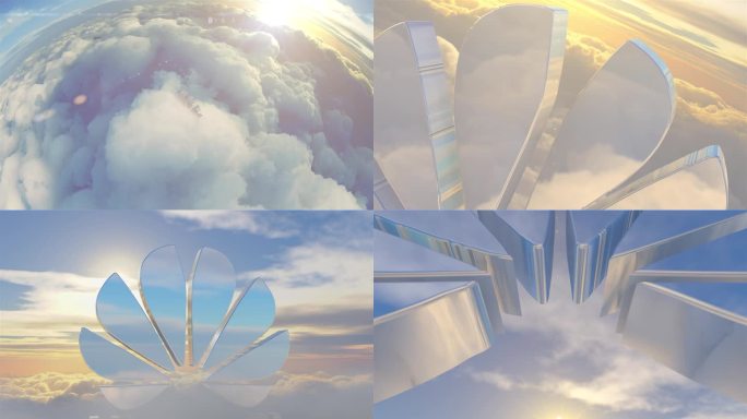 大气朝阳天空logo片头动画