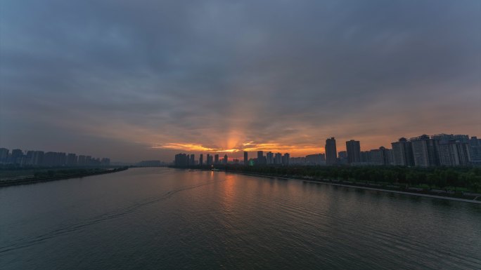 咸阳湖日落