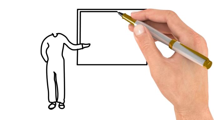 手绘白色书写板素材5