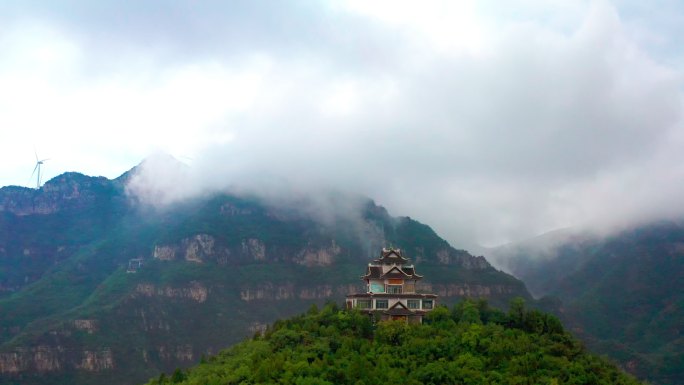 济源黄河三峡景区雨后云雾
