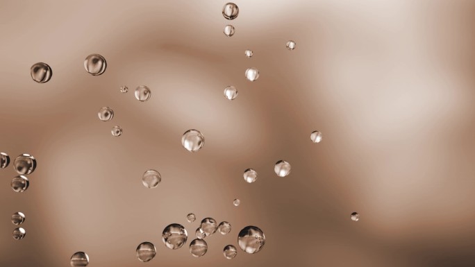 棕色美肤液态水珠水球化学分子