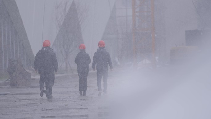 雪中走访 建筑 建设