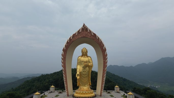 航拍江西九江庐山东林大佛5A景区 (8)