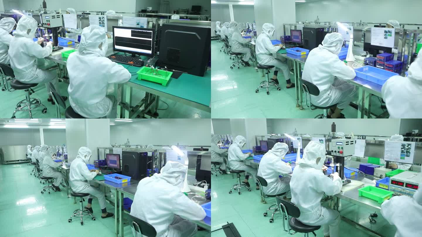 实验室 设备 静电服 操作 加工厂 电脑