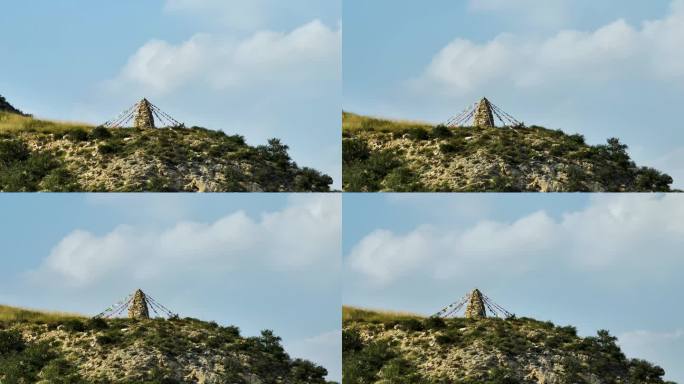 佛教经幡空镜头航拍