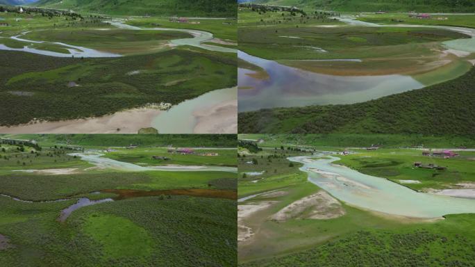 4K航拍川西新路海湿地风景