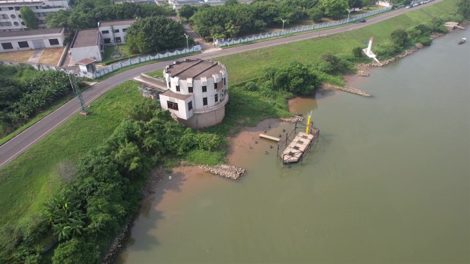 佛山禅城紫洞河道航拍