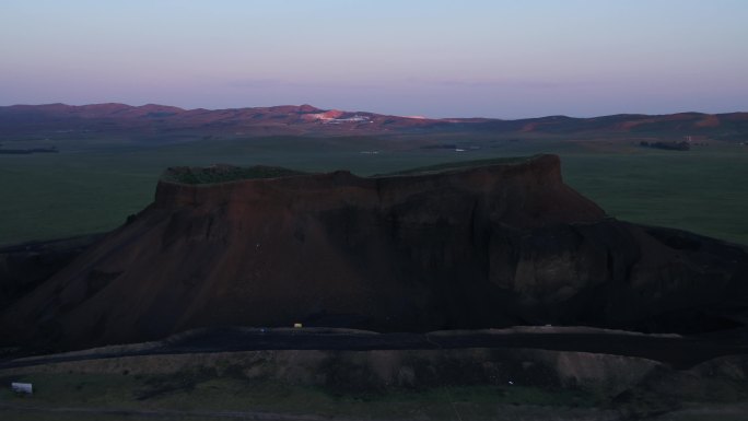 内蒙古草原火山航拍