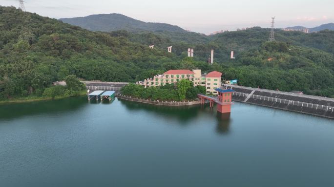 广州黄埔区萝岗木强水库徒步线路航拍