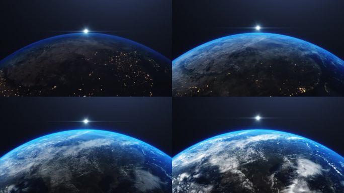 4K太空看地球日出