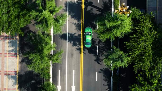 城市交通景观街道宽阔市区道路航拍