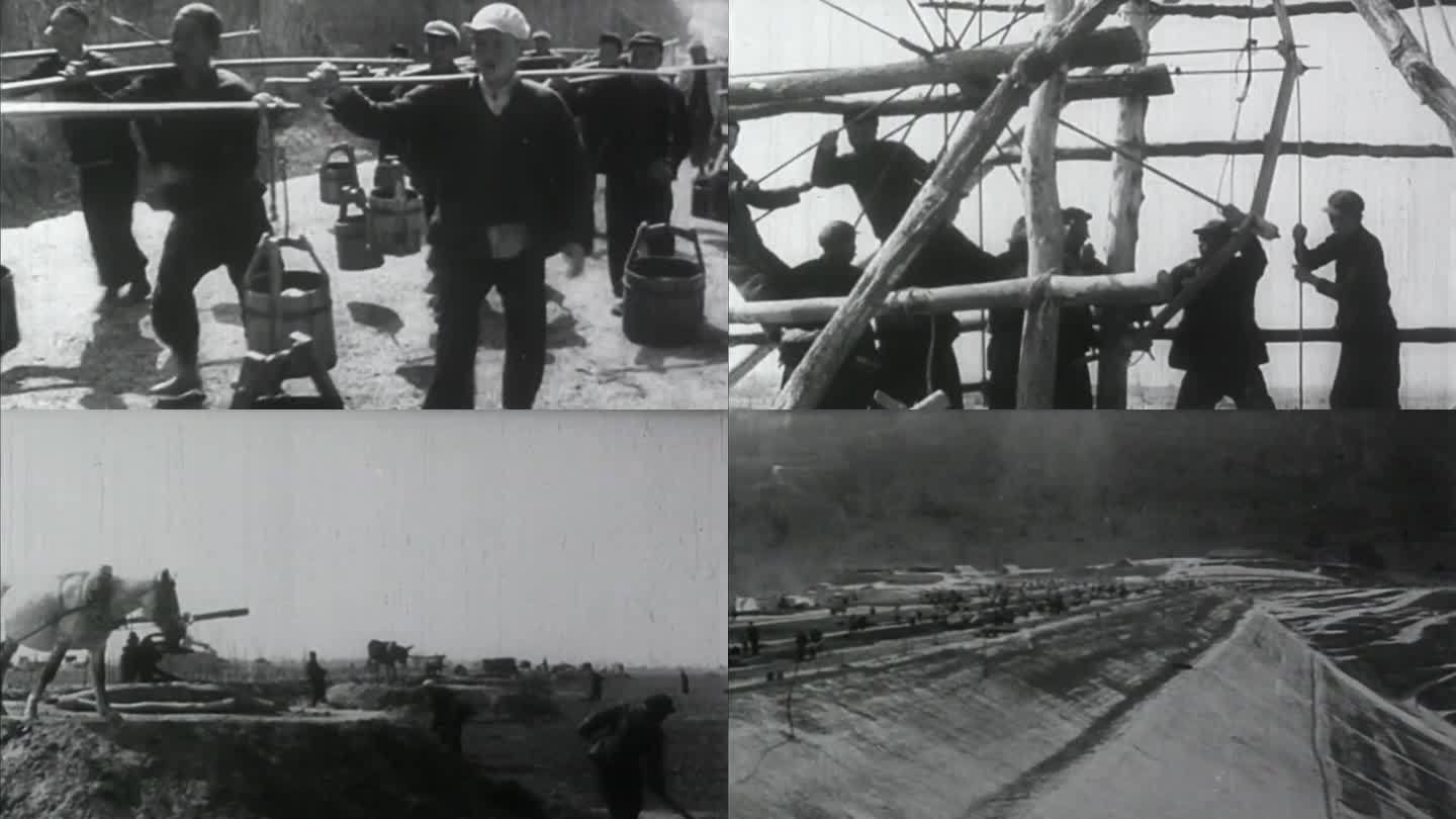 50年代农村抗旱影像