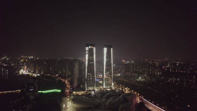 梅溪湖世贸大厦艺术中心夜景