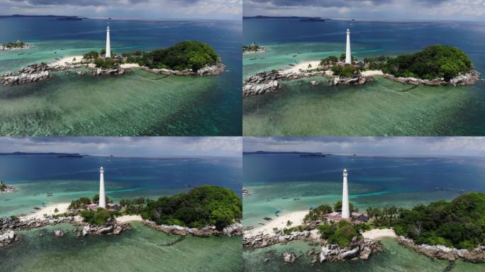楞瓜斯岛航空摄影海岛蓝色宝石沿海