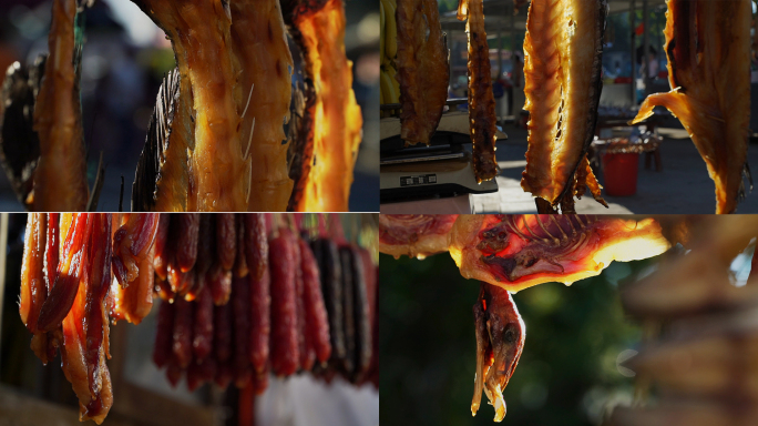 旅游特产腊肉腊肠鱼干鹅干