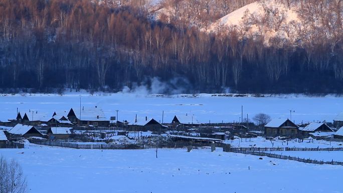 北纬52°，百年边塞奇乾小村雪景