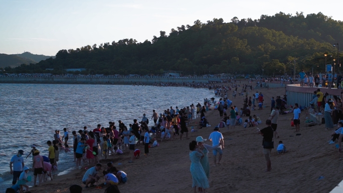 海边游客人流延时