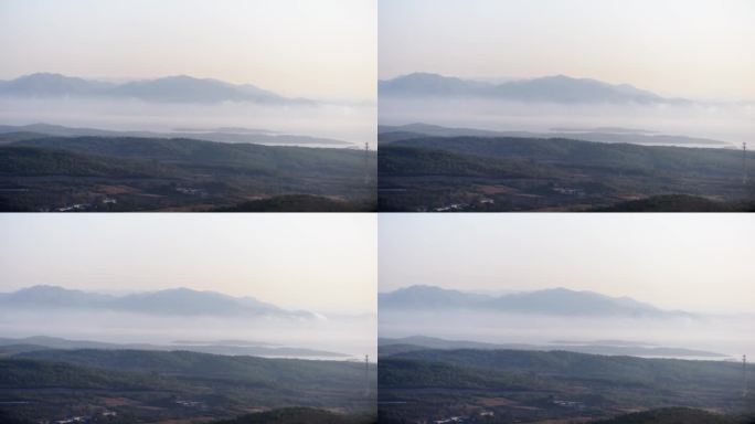 山水雾起延时摄影