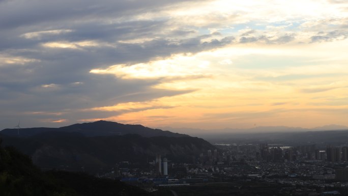 风云变幻 夕阳 延时 云 云层 唯美天空