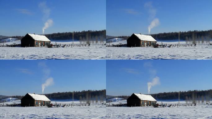 北纬52°，百年边塞奇乾小村雪景