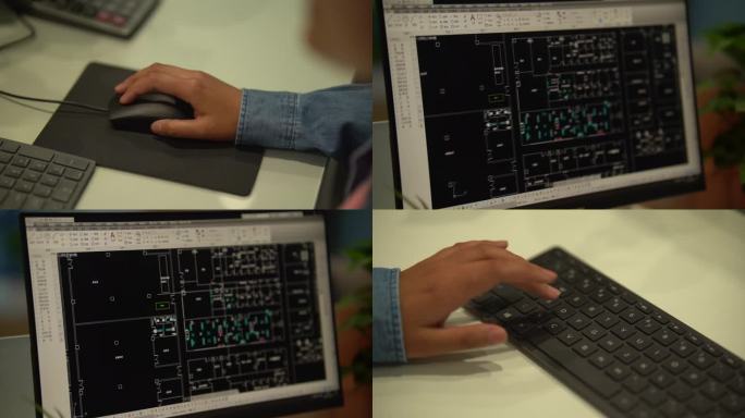 设计工作素材CAD鼠标键盘视频素材宣传片