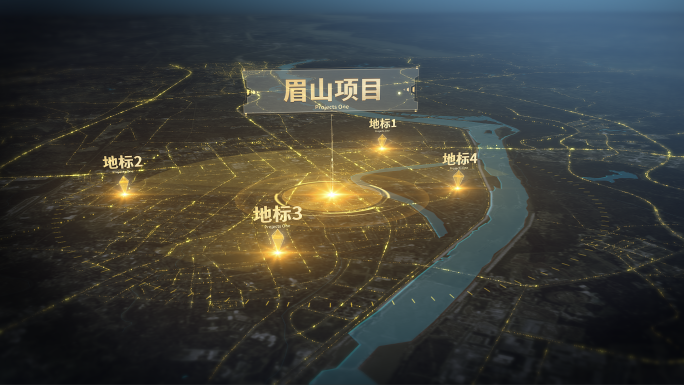 眉山 区位分析金色光线企业科技宣传片