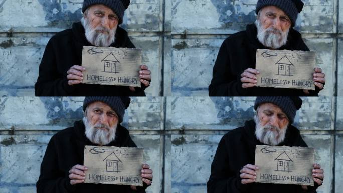 无家可归失去家园战争破坏孤寡老人