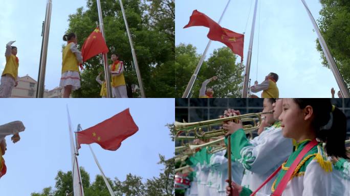 4K-小学生少先队员升旗仪式【原创】