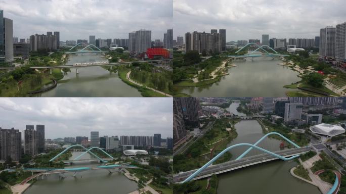 109 4k 航拍 广州 南沙 蕉门桥