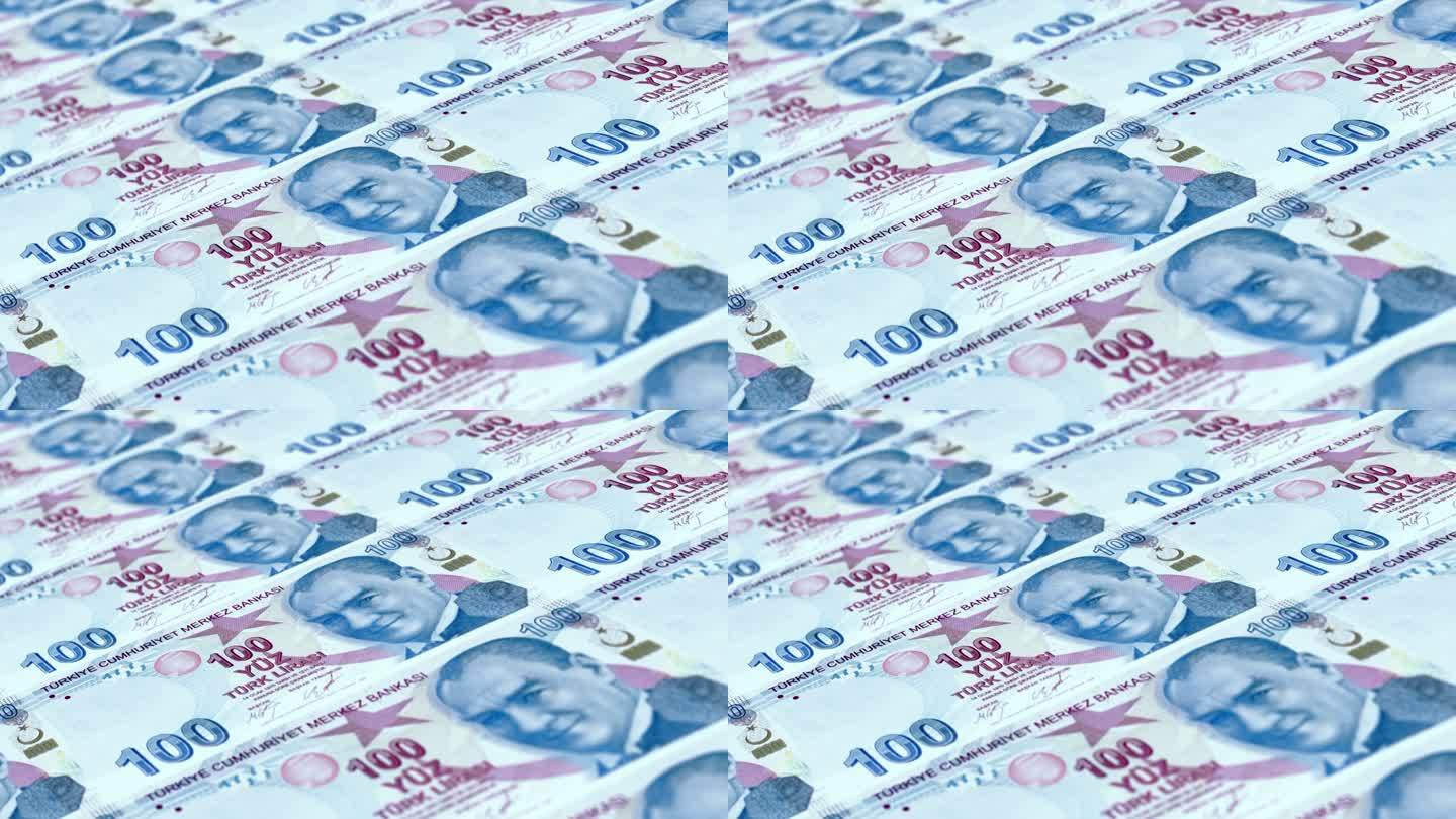 100土耳其里拉比尔动画4k分辨率