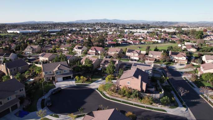 加利福尼亚州Vista的无人机视图