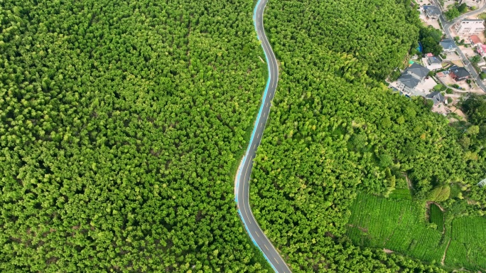 群山公路隧道顶视航拍