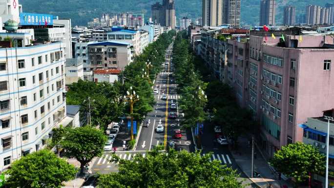 城市交通景观街道宽阔市区道路航拍