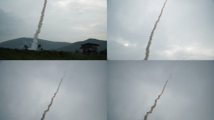 火箭发射导弹战争拖尾