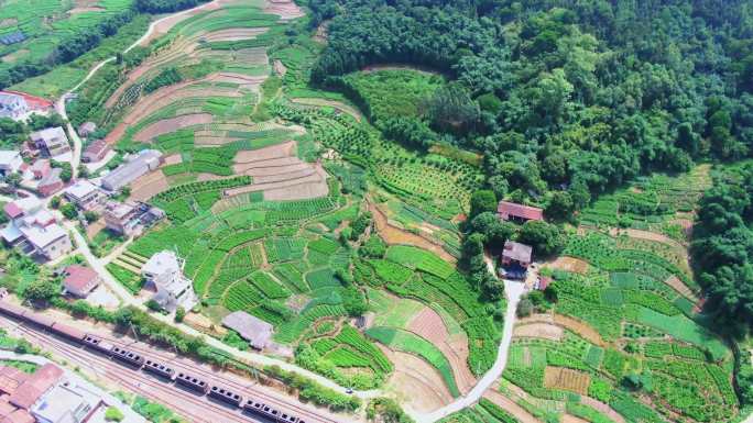 漳州市华安县利水村航拍