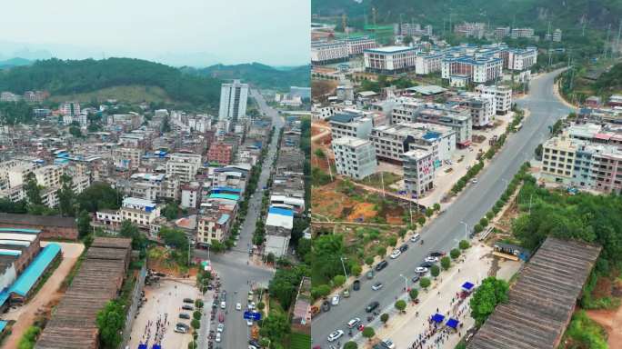 竖屏航拍多镜头社区市民做核酸排队