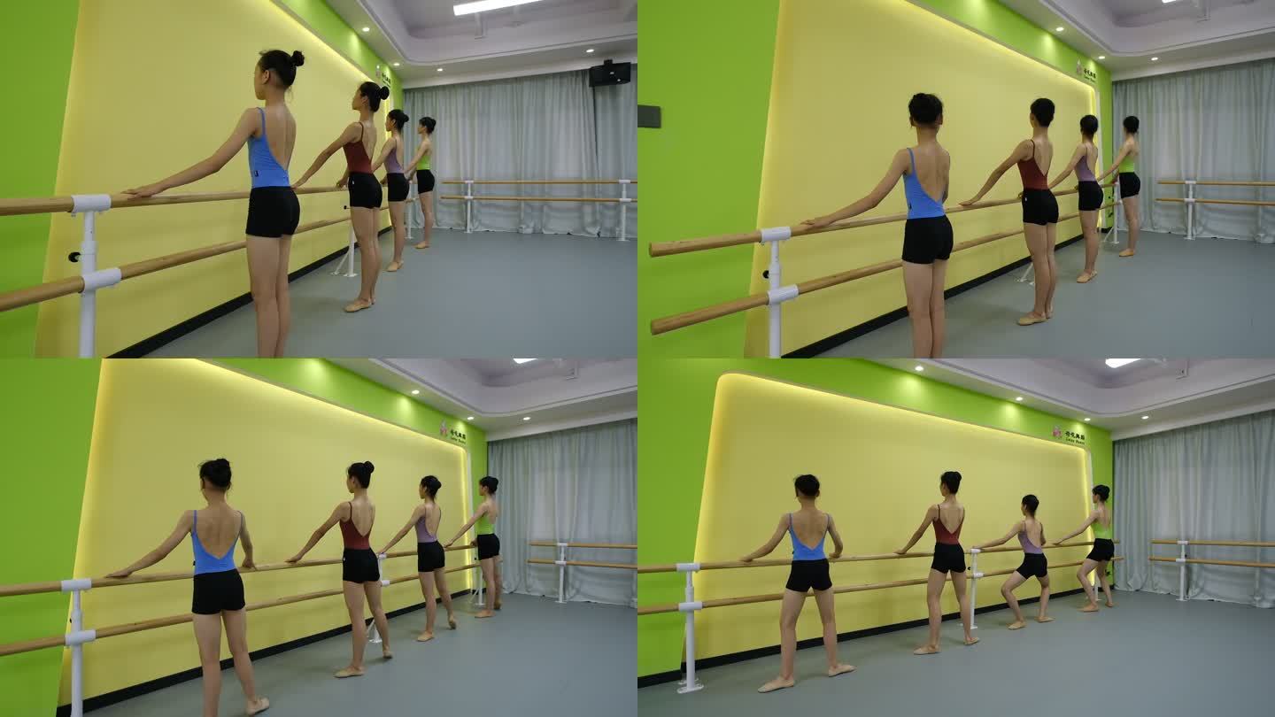 民族舞芭蕾舞舞蹈练功房女生女孩练习