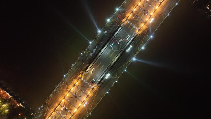 航拍海珠桥灯光秀